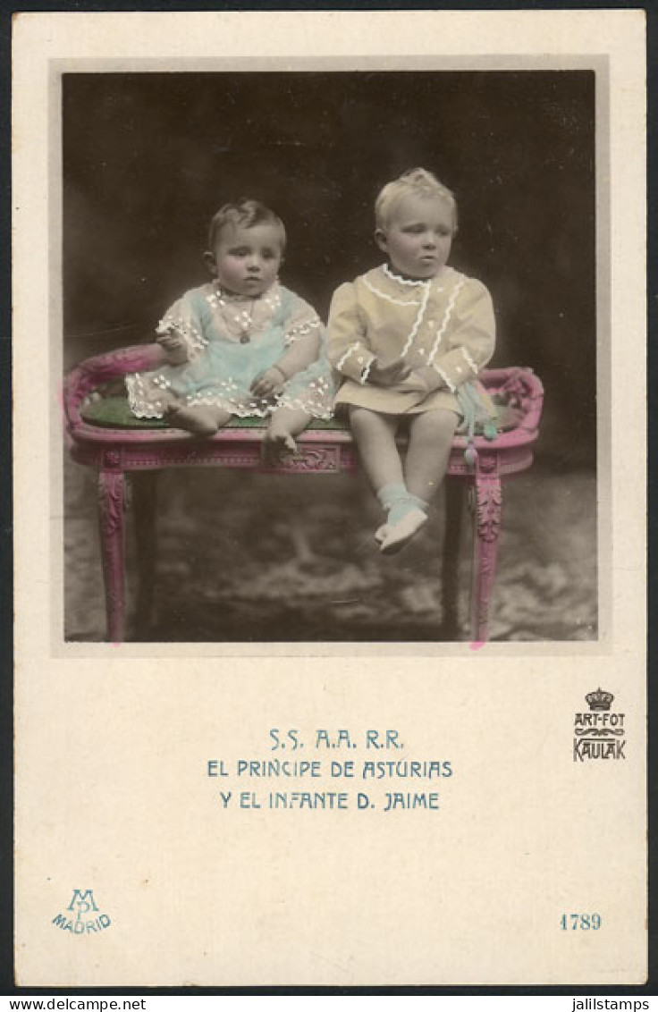 SPAIN: Prince Of Asturias And Prince Jaime, Fot.Kaulak, Unused, VF Quality - Other & Unclassified