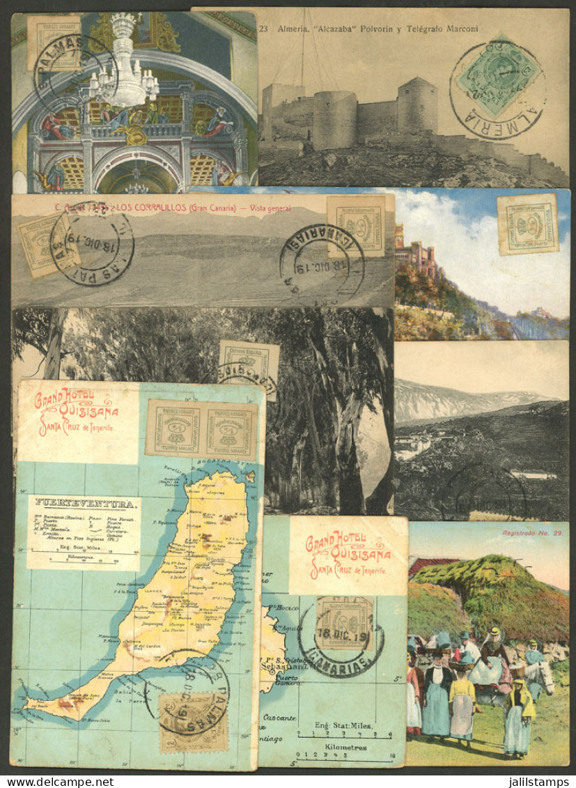 SPAIN: CANARY ISLANDS: 9 Old Postcards With Very Good Views, Very Fine Quality! IMPORTANT: Please View ALL The Photos Of - Sonstige & Ohne Zuordnung