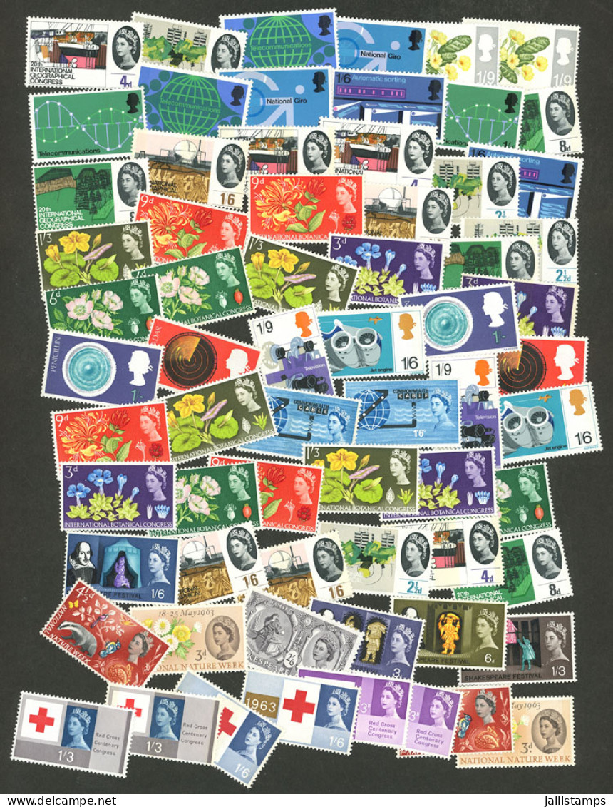 GREAT BRITAIN: Lot With Large Number Of Stamps And Sets Issued From 1963, Including Several With And Without Phosphor Ba - Other & Unclassified