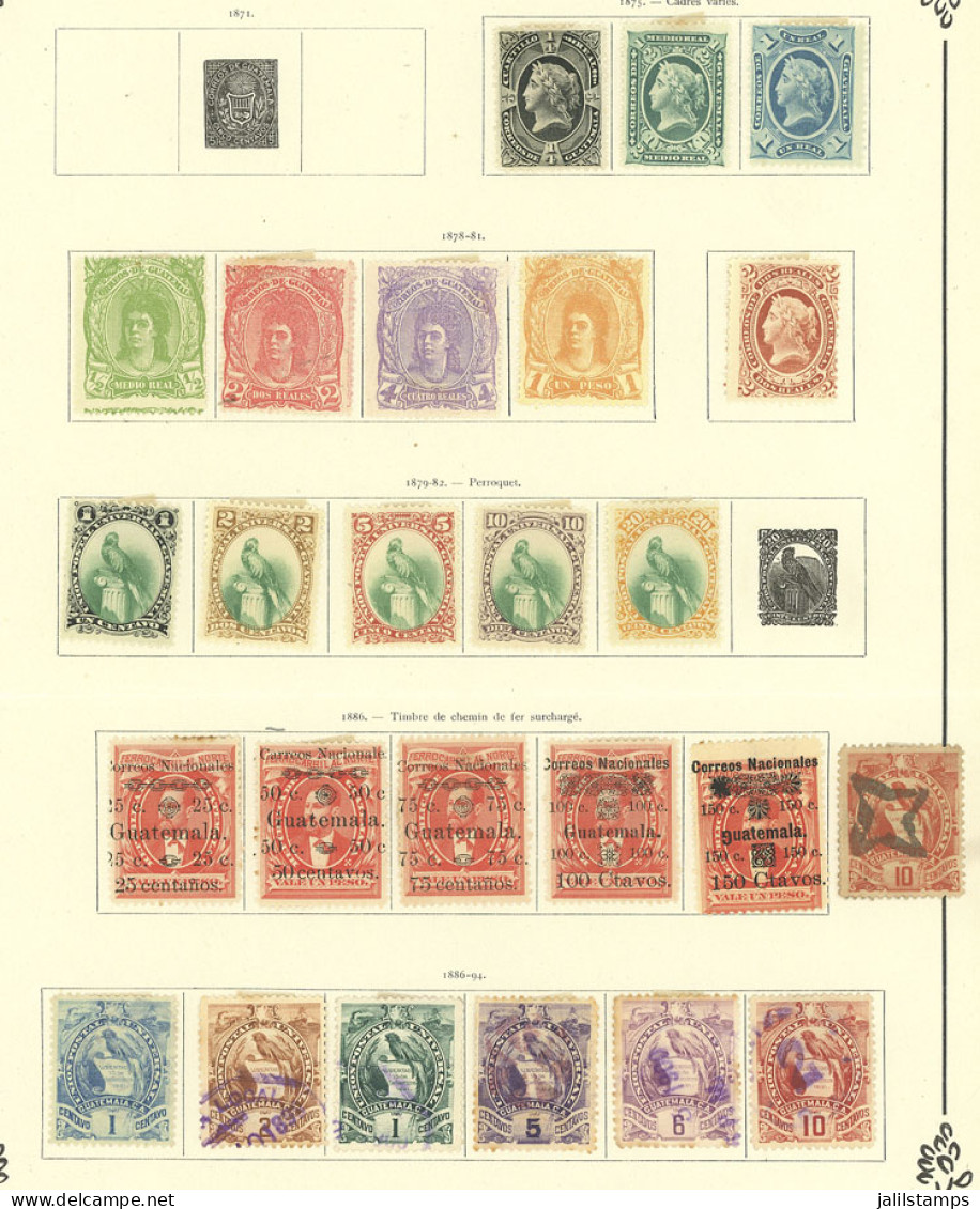 GUATEMALA: Old Collection On Album Pages, Used Or Mint Stamps, Fine General Quality, Good Opportunity! IMPORTANT: Please - Guatemala