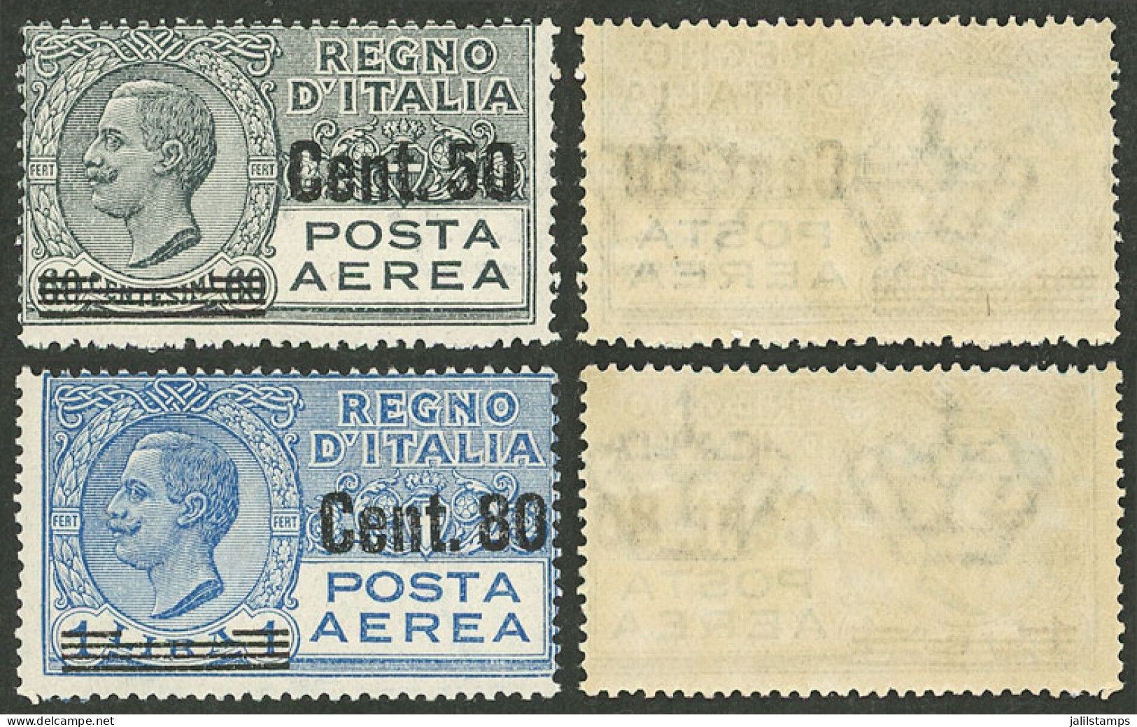 ITALY: Yvert 10/11, 1927 Set Of 2 Overprinted Values, MNH, Excellent Quality! - Non Classés