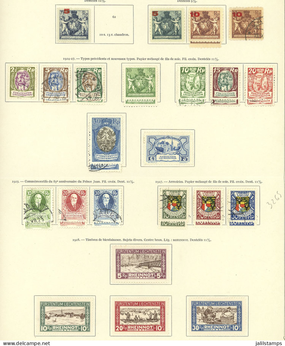 LIECHTENSTEIN: Collection On Yvert Album Pages, With Very Good Stamps And Sets, Used Or Mint (some Without Gum), Most Of - Sonstige & Ohne Zuordnung