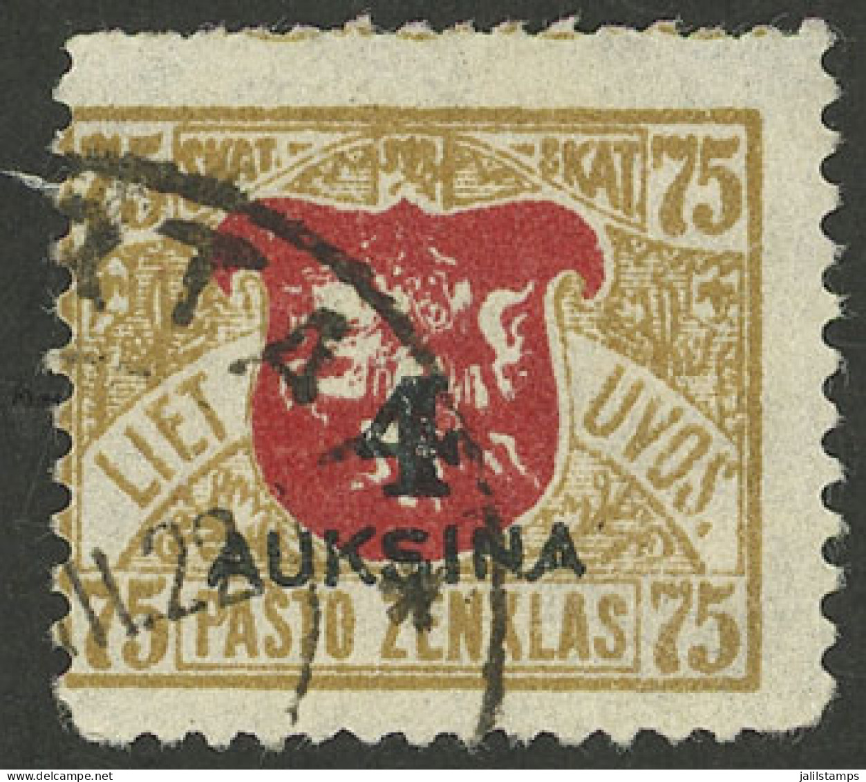 LITHUANIA: Sc.114, With "AUKSINA " Variety (without Final I), VF!" - Lithuania