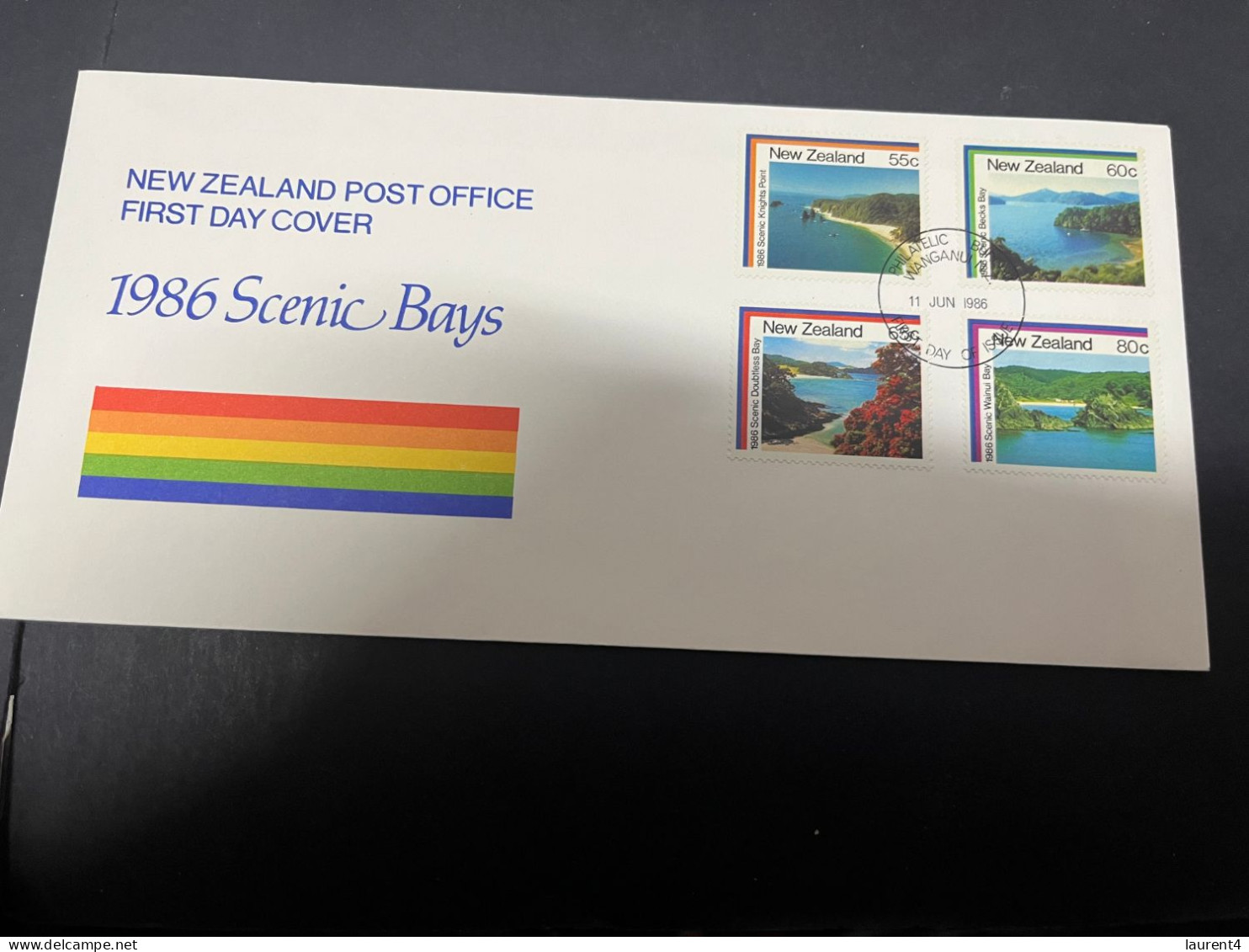 20-4-2024 (2 Z 34) FDC - New Zealand - Not Posted - 1986 - Scenic Bays - FDC
