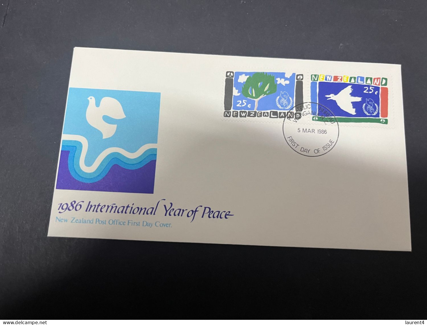 20-4-2024 (2 Z 34) FDC - New Zealand - Not Posted - 1986 - Year Of Peace - FDC