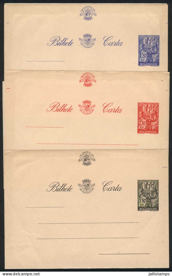 MOZAMBIQUE: Lettercards Of 1950, The Set Of 3 Values, Unused, Excellent Quality! - Mozambique