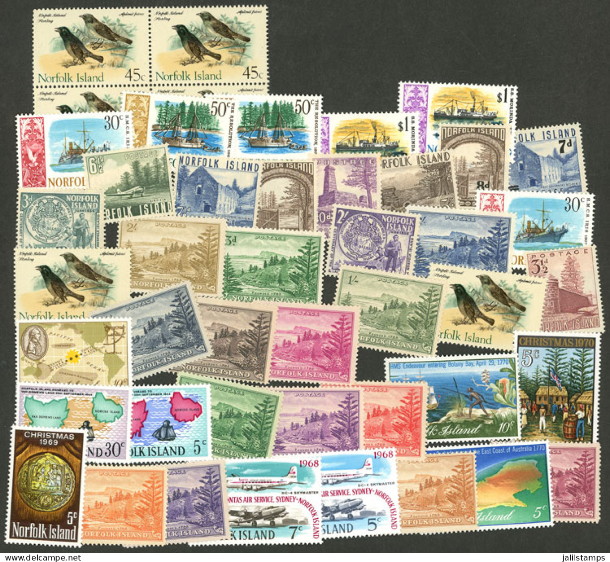 NORFOLK: Lot Of Varied Stamps And Sets, MNH Or Lightly Hinged, In General Of Very Fine Quality, Very Thematic, Yvert Cat - Norfolk Island