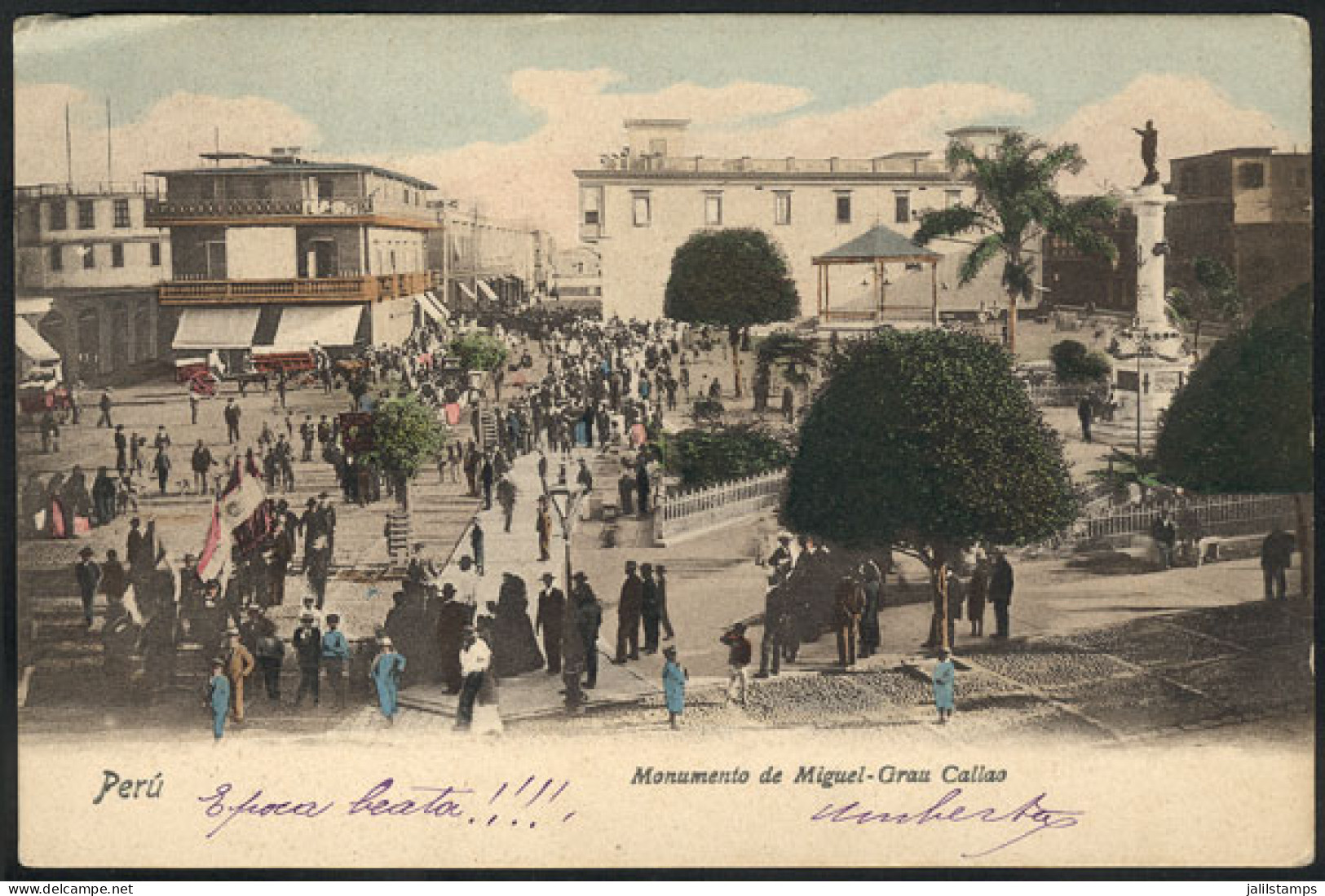 PERU: CALLAO: Monument To Miguel Grau, Circa 1902, Excellent Quality! - Perù