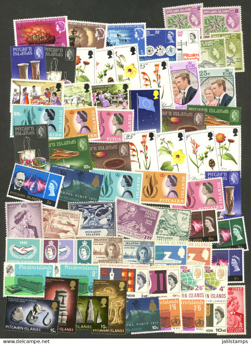 PITCAIRN: Lot Of Varied Stamps And Sets, MNH And Of Very Fine Quality, Very Thematic, Yvert Catalog Value Euros 330+, Lo - Pitcairninsel