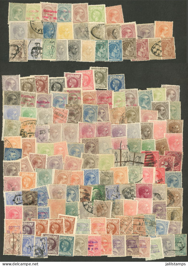 PUERTO RICO: Lot Of Old Stamps, Used Or Mint (some Without Gum), In General Of Fine To Very Fine Quality (a Few May Have - Puerto Rico