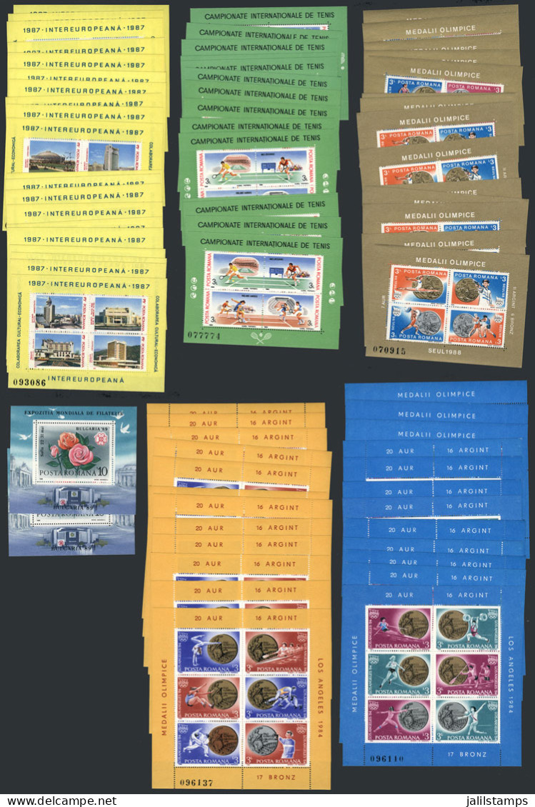 ROMANIA: Lot Of Very Thematic Souvenir Sheets, All MNH And Of Excellent Quality, Moderate Duplication (between 7 And 12  - Autres & Non Classés