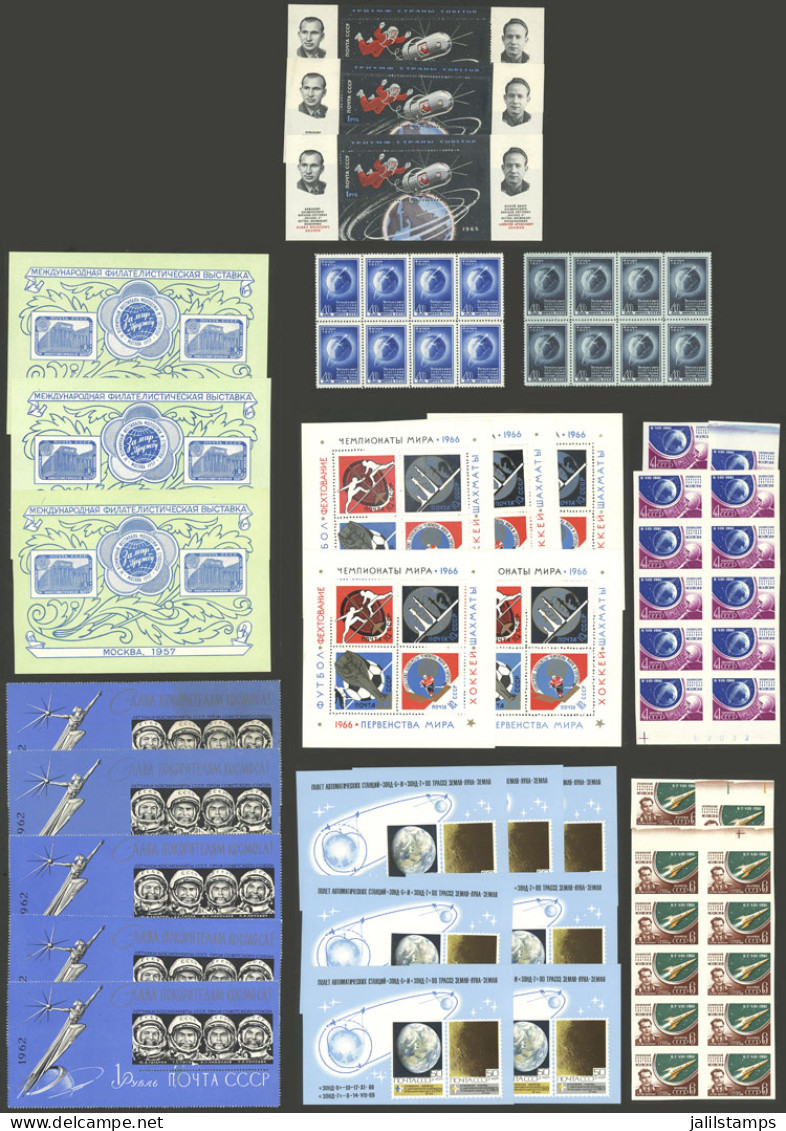 RUSSIA: Lot Of Sets And Souvenir Sheets, All MNH And Of Excellent Quality, Very Thematic, Moderate Duplication, Scott Ca - Autres & Non Classés