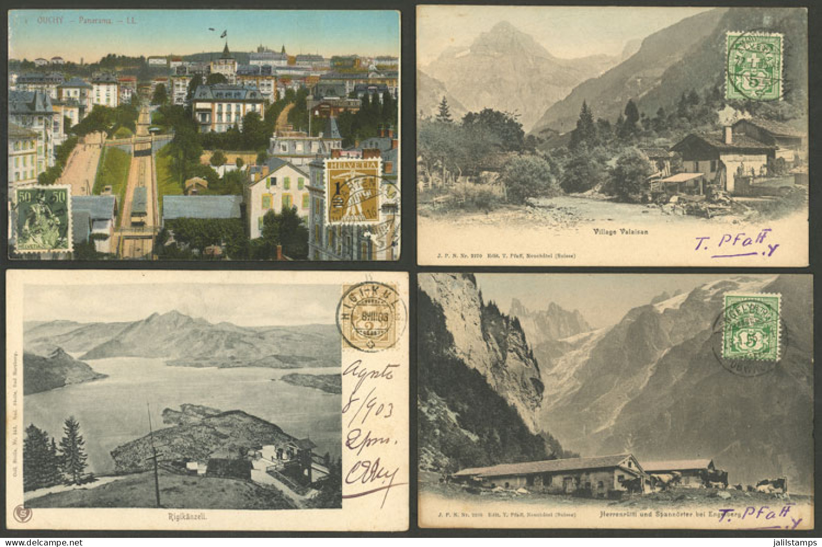 SWITZERLAND: 25 Old Postcards, Several With Very Good Views, Some Sent To Argentina, Very Fine General Quality. IMPORTAN - Sonstige & Ohne Zuordnung