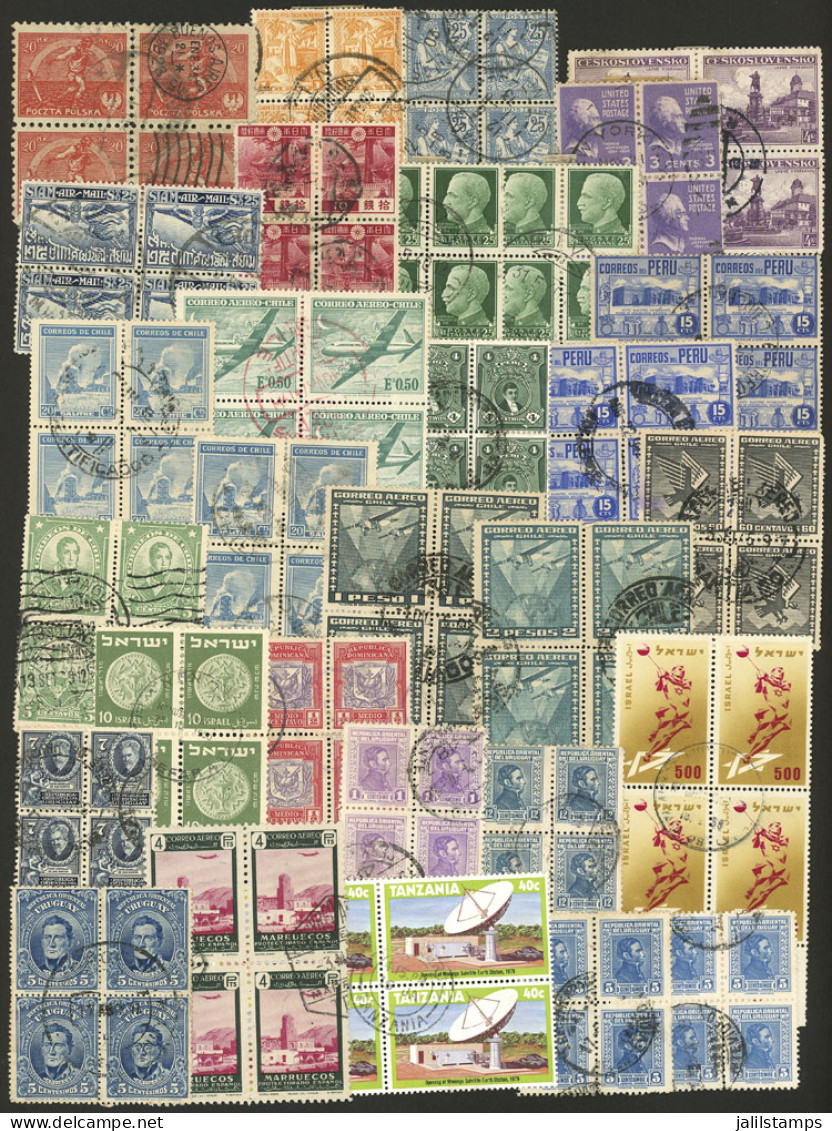 WORLDWIDE: Over 170 Blocks Of 4 Or Larger Of Stamps Of Varied Countries, All Used And In General Of Very Fine Quality, G - Autres & Non Classés
