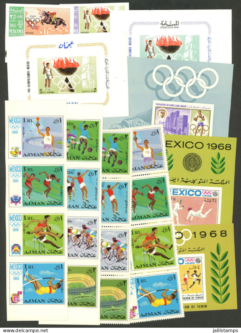 WORLDWIDE: 1968 MEXICO OLYMPIC GAMES: Lot Of Stamps, Sets And S.sheets, Many Imperforate, Most MNH, Few May Have Minor G - Estate 1968: Messico