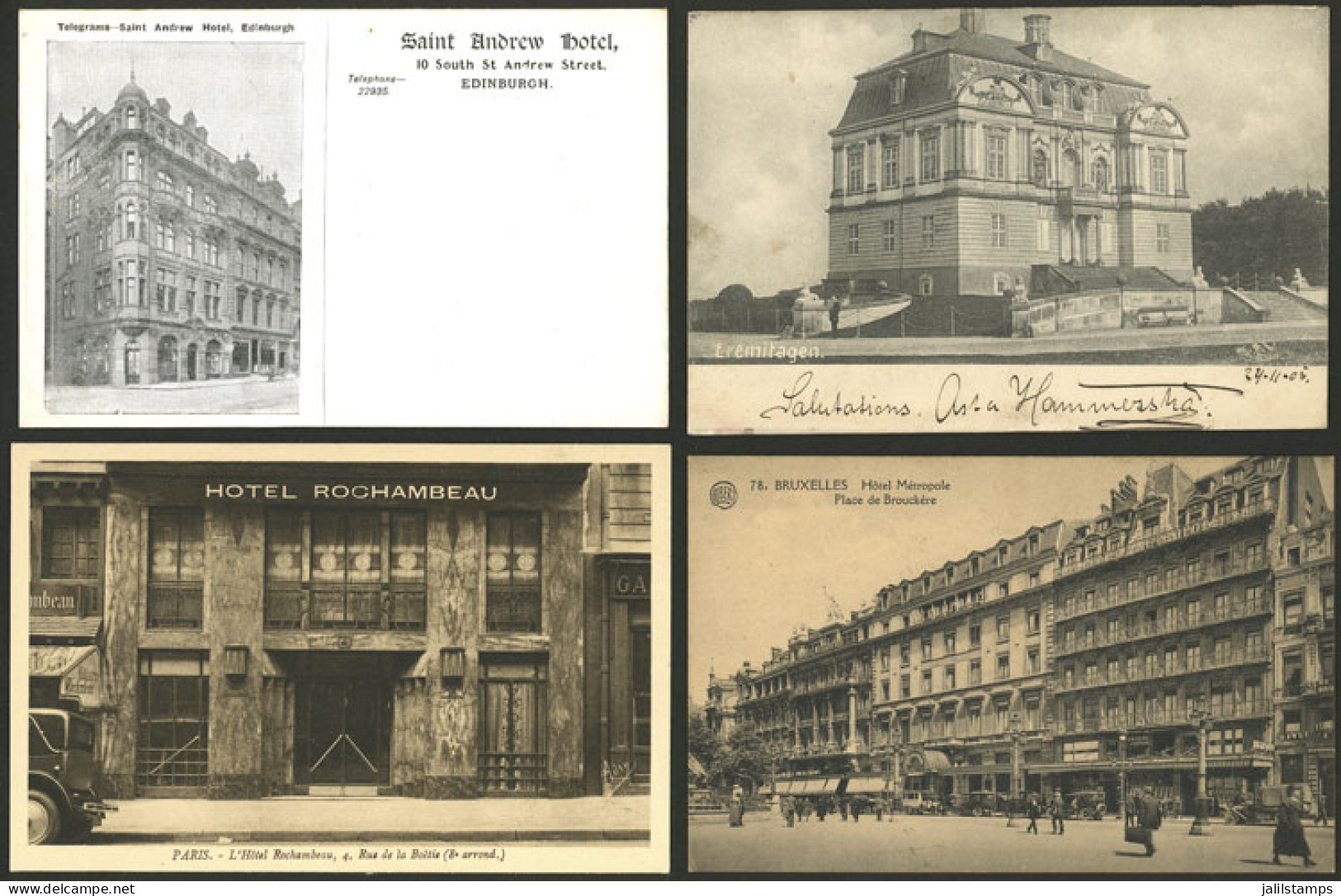 WORLDWIDE: HOTELS: 25 Old Postcards Of Several Countries, In General With Very Nice Views And Of Fine To VF Quality. IMP - Hotels & Restaurants