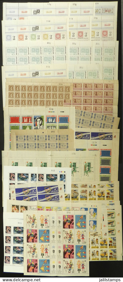 URUGUAY: Large Number Of Stamps (probably Thousands) Of Varied Periods (mostly 1960s/70s), In Complete Sheets Or Large B - Uruguay