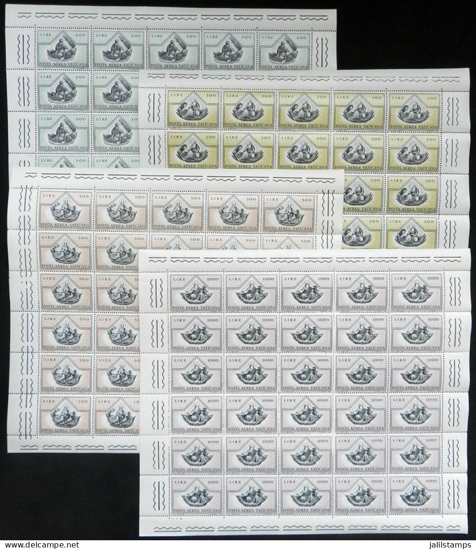 VATICAN: Sc.C55/C58, 1971 Evangelists, The Set Of 4 Values In Complete Sheets Of 30 Stamps, MNH, VF Quality (with A Coup - Other & Unclassified