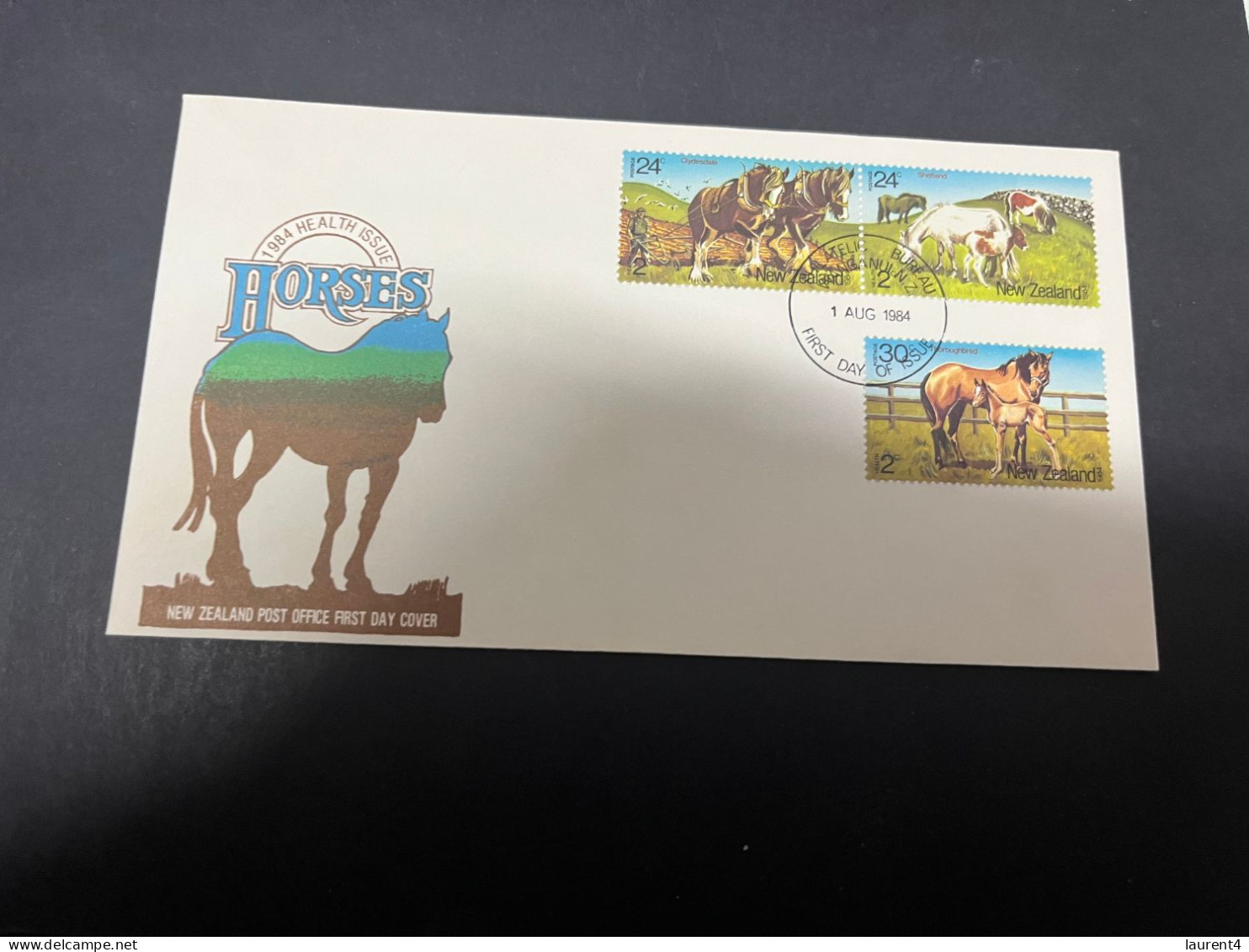 20-4-2024 (2 Z 34) FDC - New Zealand - Not Posted - 1984 - Horses - FDC