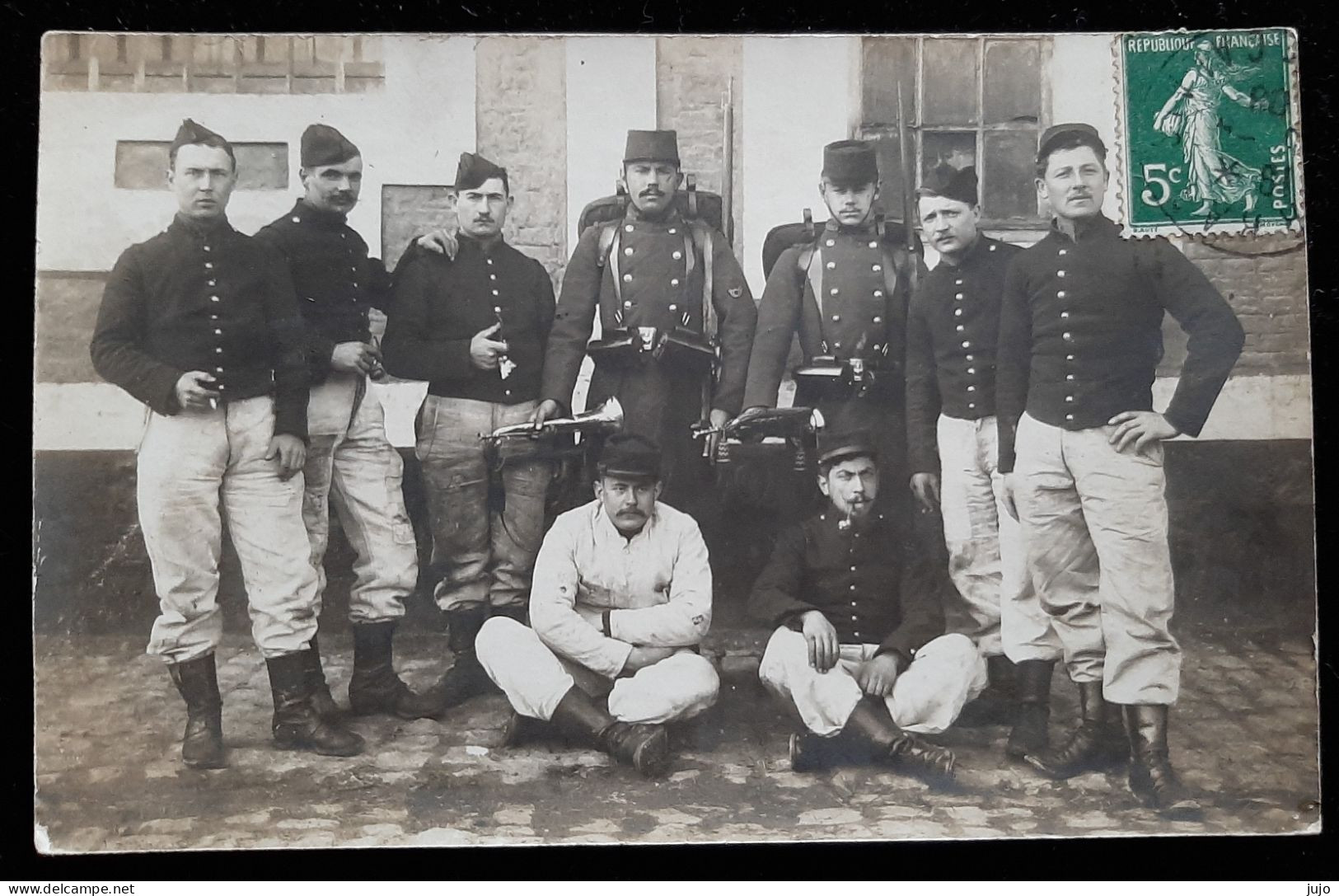 CPA - Militaria -  PHOTO  - Groupe De  Militaires (1908) - Andere & Zonder Classificatie