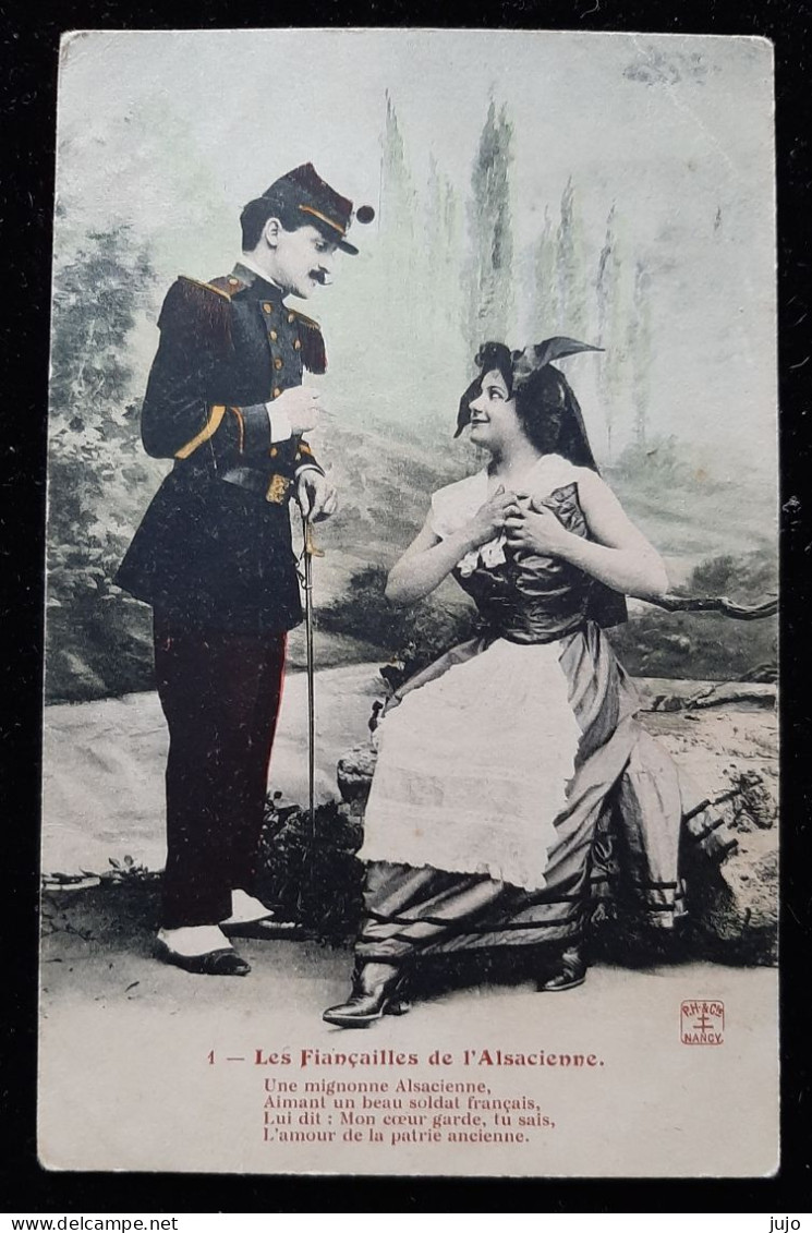 Militaria Patriotique  - Couple -  Les Fiançailles De L' Alsacienne - Patriotiques