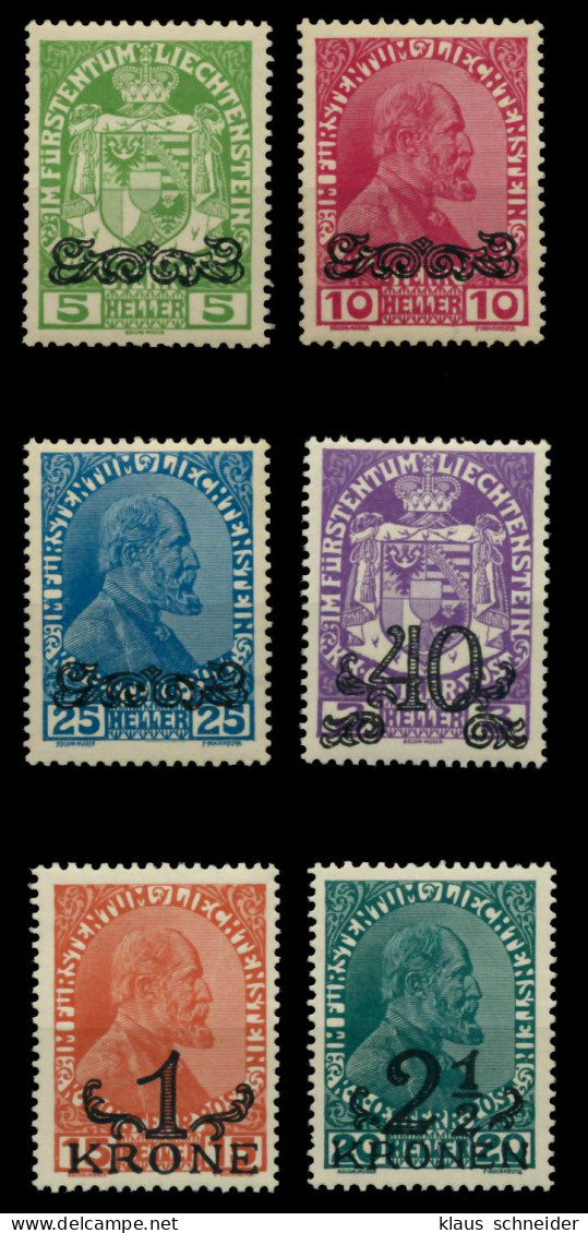LIECHTENSTEIN 1920 Nr 11-16 Postfrisch X6F6E1A - Unused Stamps
