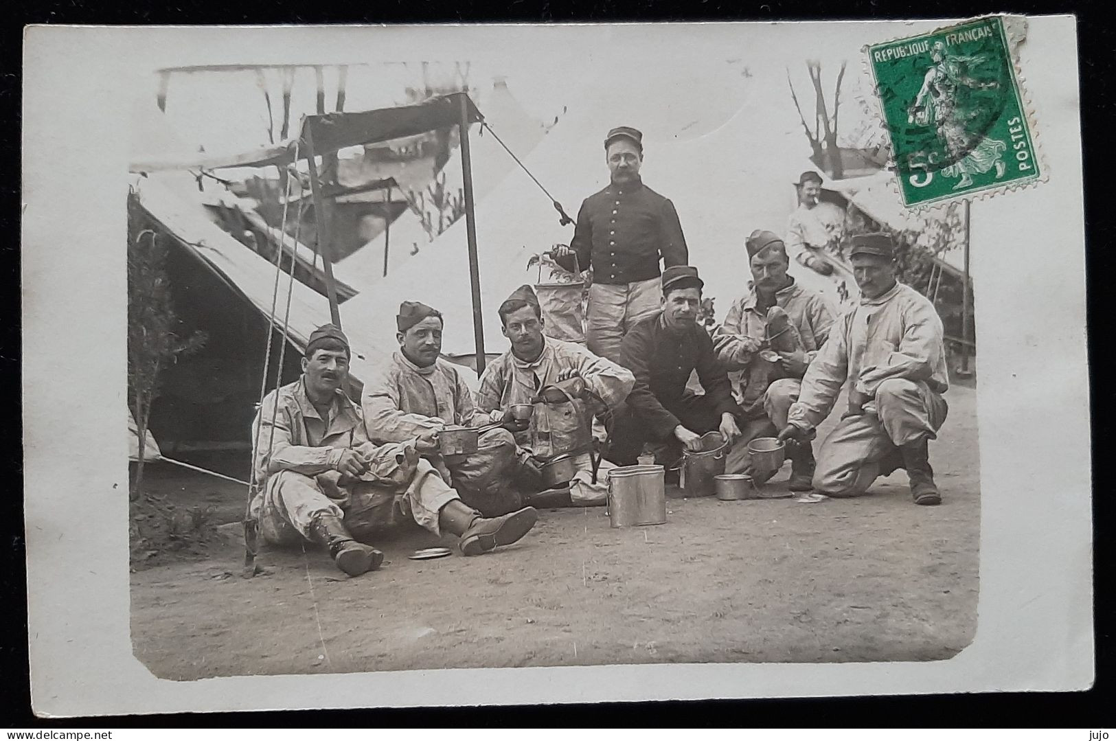 MILITARIA - PHOTO - Militaires Sur Un Campement   - Signature Du Correspondant : Ernest Leboucher - Manoeuvres