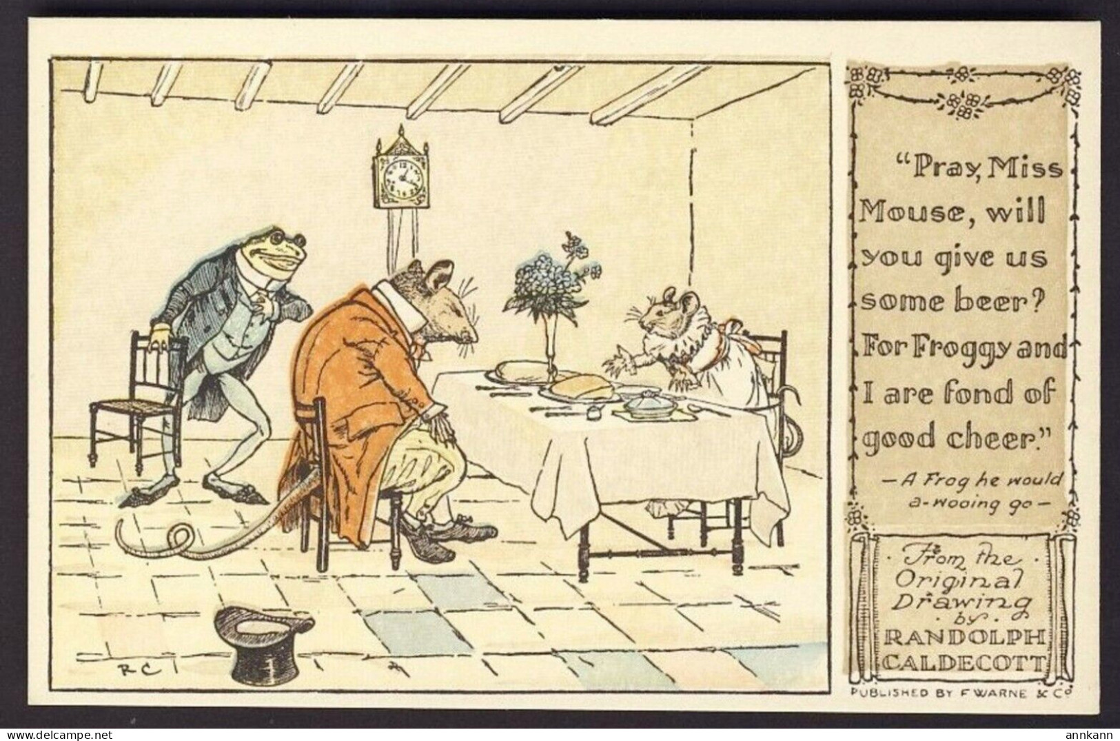 Humanized Frog, Mouse And Miss Mouse - Randolph Caldecott Artist - Other & Unclassified
