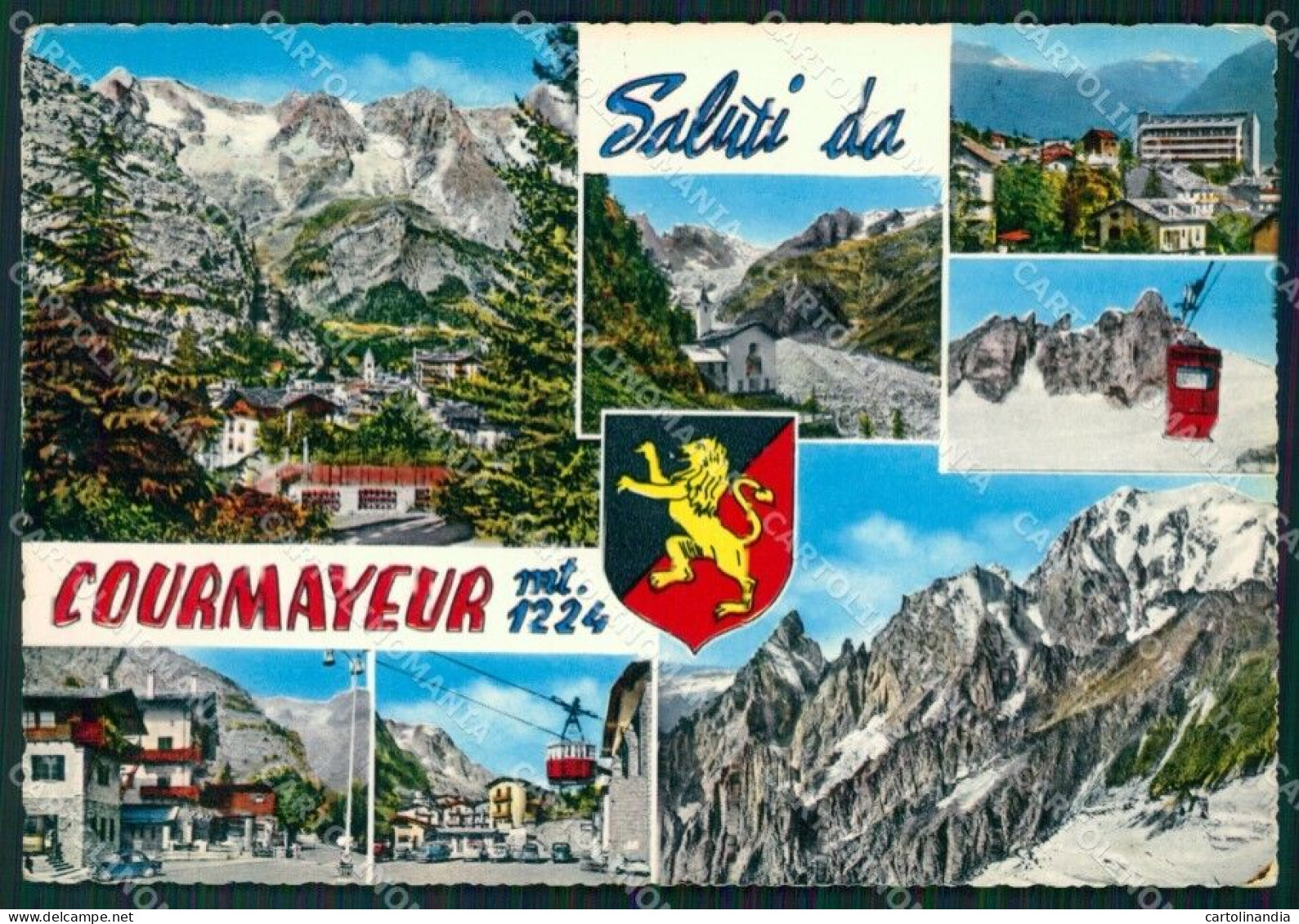 Aosta Courmayeur Saluti Da FG Foto Cartolina KB5523 - Aosta