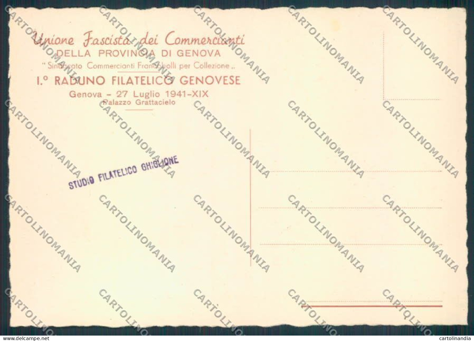 Genova Filatelia Città FG Cartolina ZF2486 - Genova (Genua)