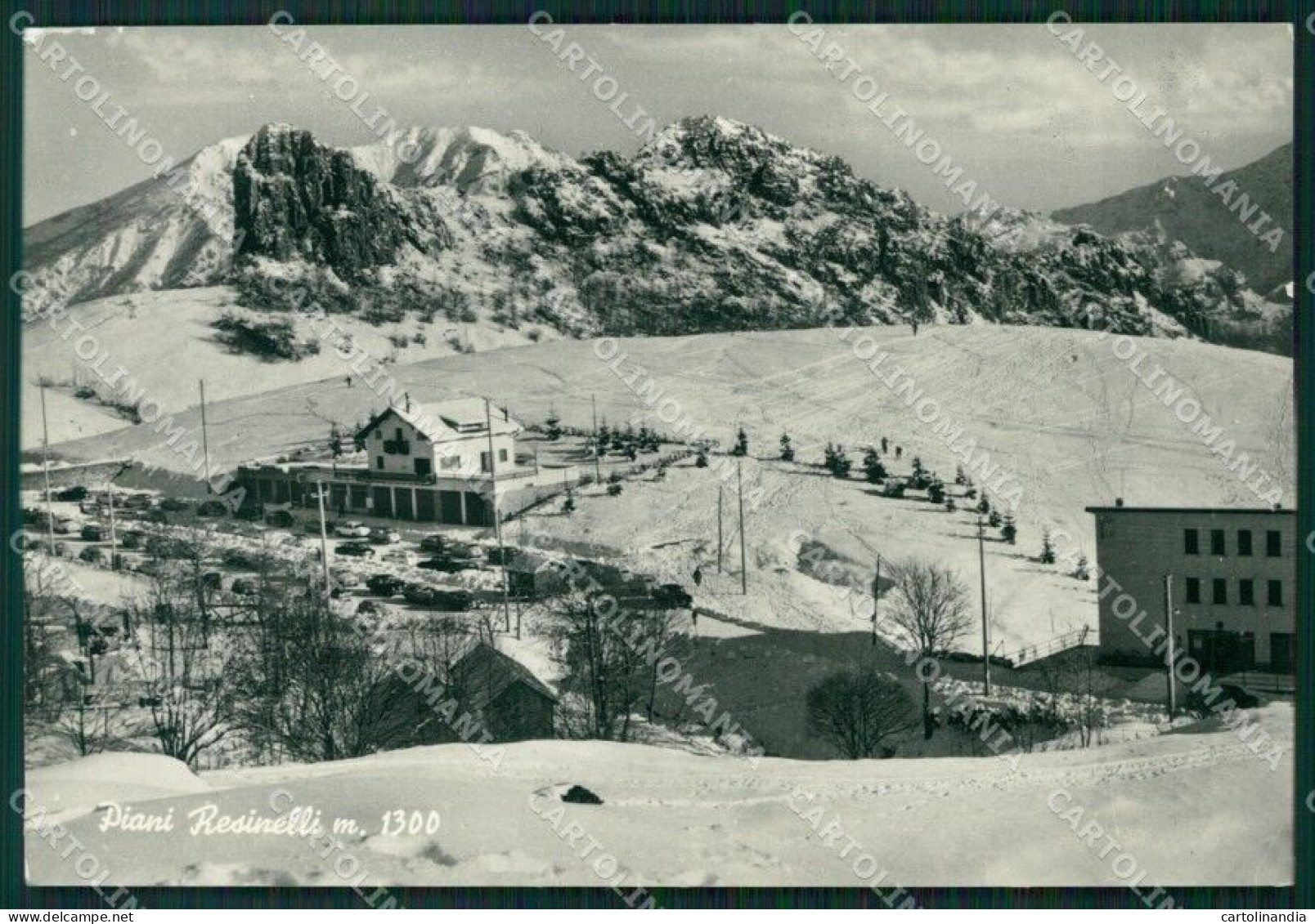 Lecco Abbadia Lariana Piani Resinelli Nevicata PIEGA Foto FG Cartolina ZK5733 - Lecco