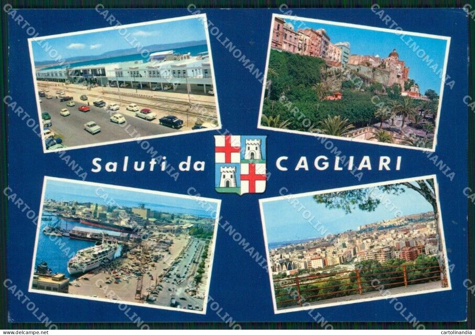 Cagliari Città Saluti Da Foto FG Cartolina ZKM7940 - Cagliari