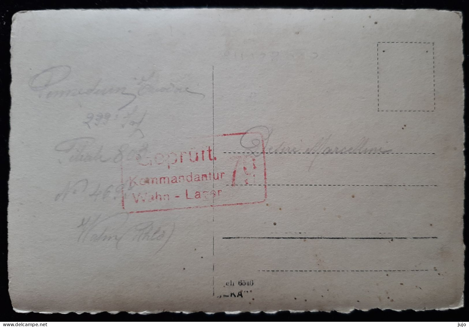 MILITARIA - CPA Photo  Militaire -Tampon Gepruft Kommandantur 79 - Wahn Lacer - Sonstige & Ohne Zuordnung