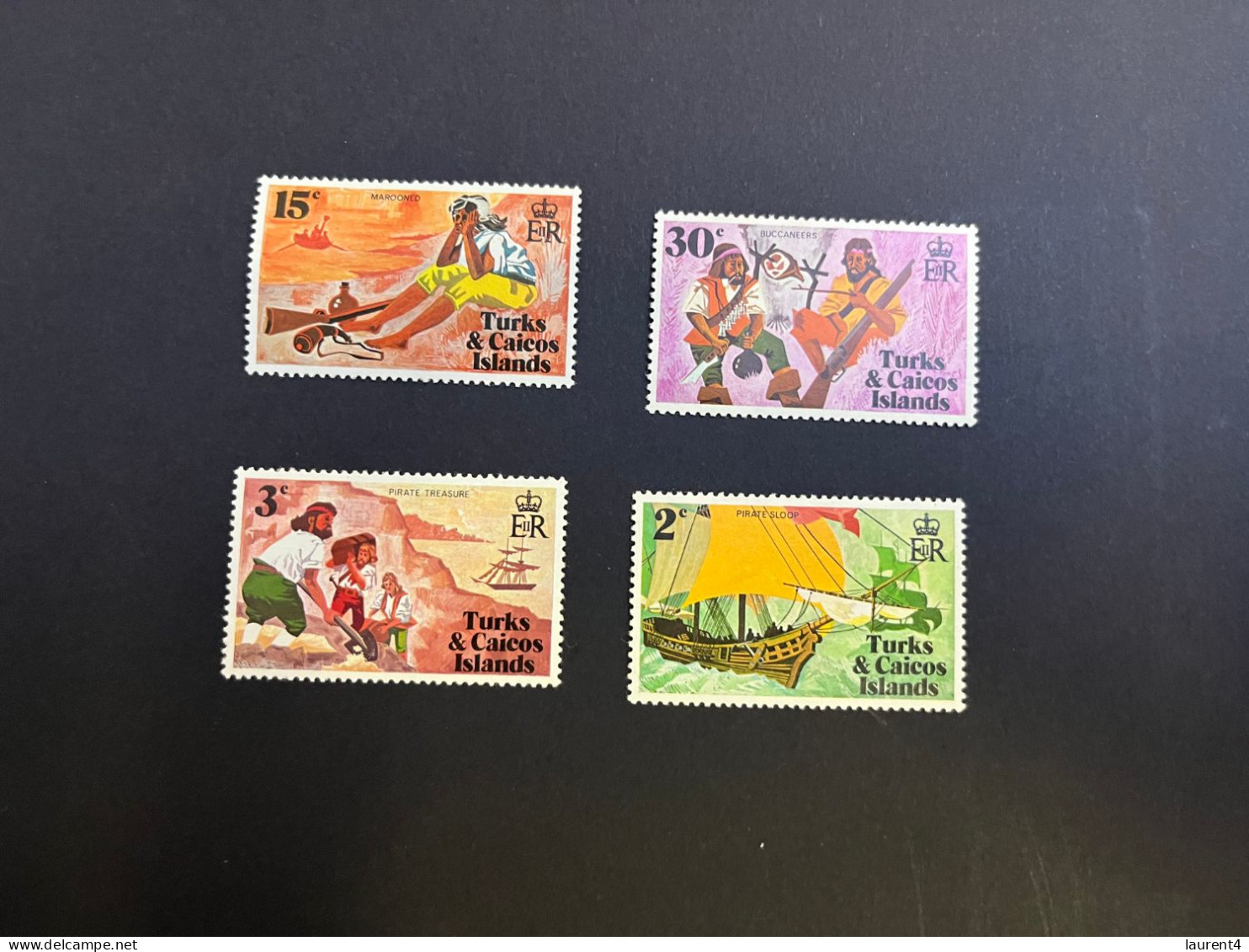 20-4-2024 (stamp) Mint - Turks & Caicos Island  (Pirates) - Sonstige & Ohne Zuordnung