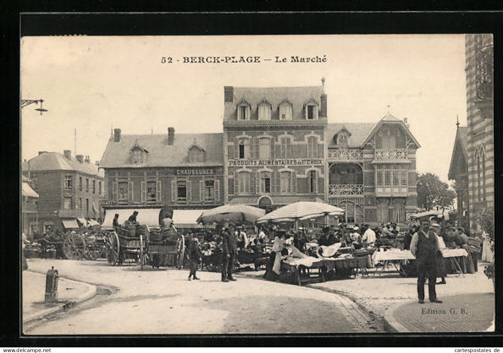 CPA Berck-Plage, Le Marché  - Berck