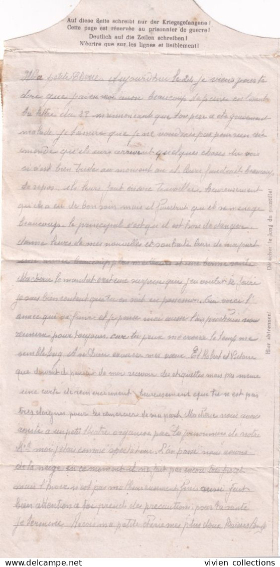 Lettre Taxée Pour Poste Restante ? En 1943 Correspondance De Prisonnier De Guerre En Allemagne Paris XIV Madame Jambon - Guerre De 1939-45