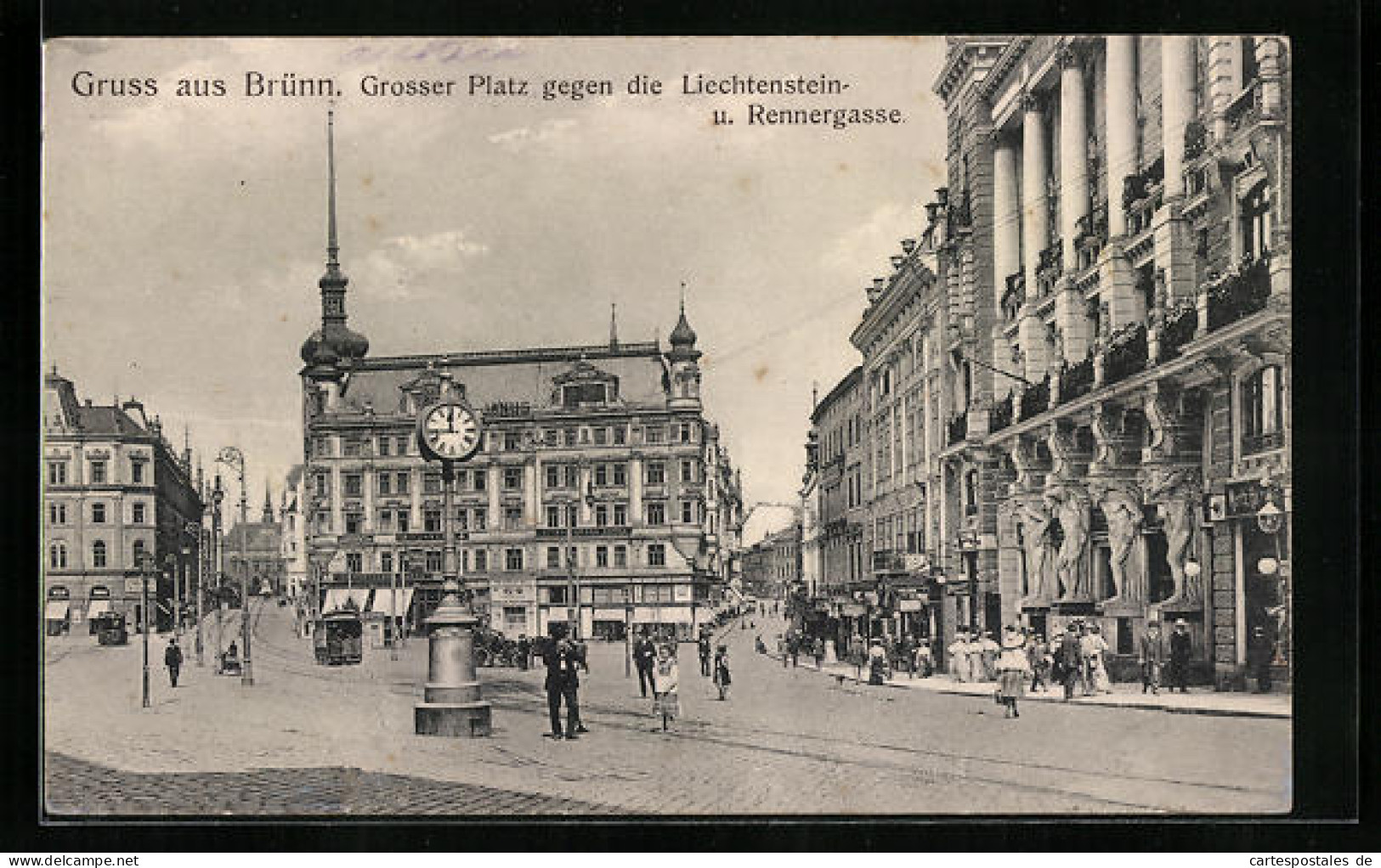 AK Brünn / Brno, Grosser Platz Gegen Die Liechtenstein- U. Rennergasse  - Czech Republic