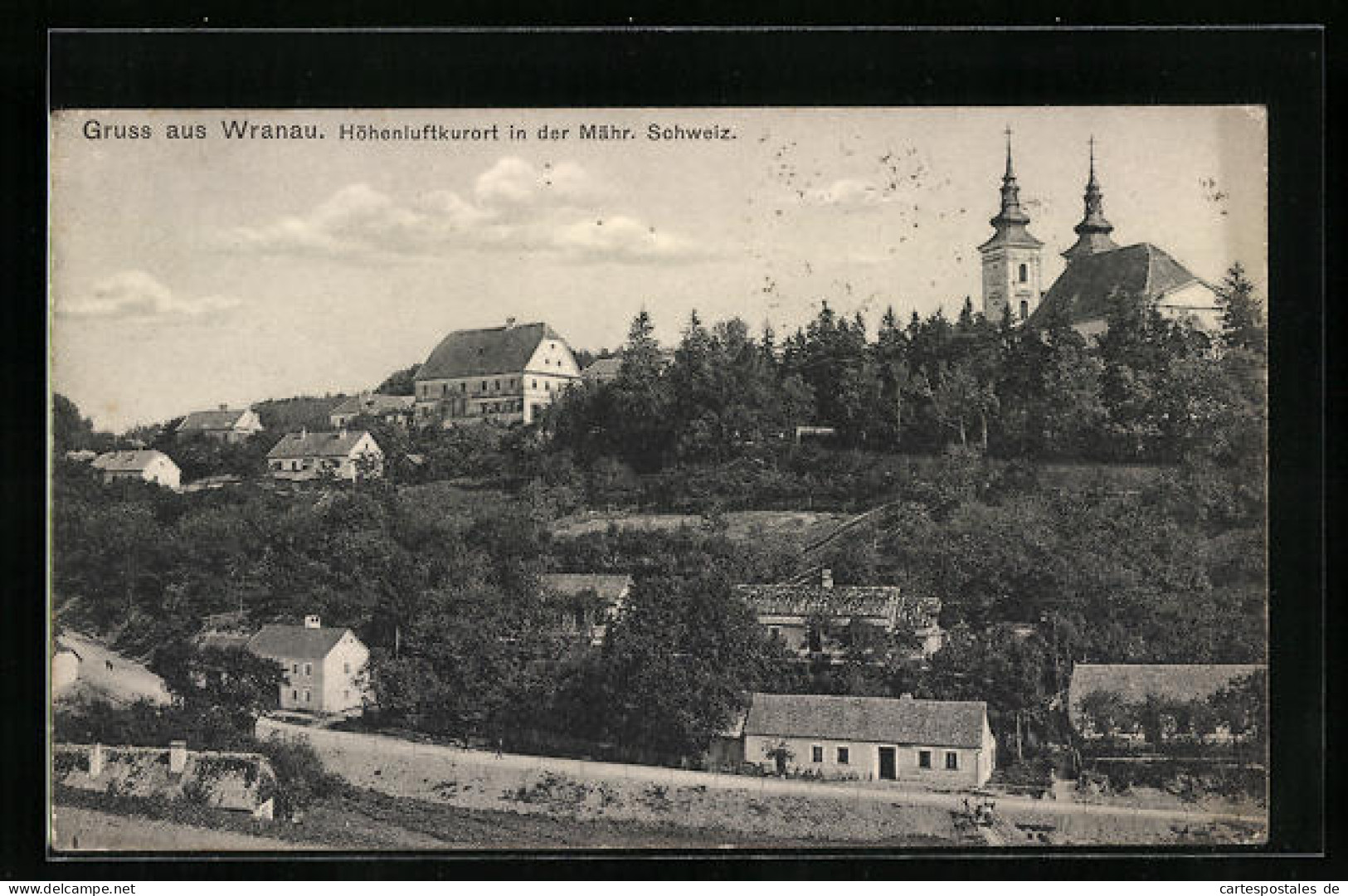 AK Wranau, Panorama Mit Kirche  - Tsjechië