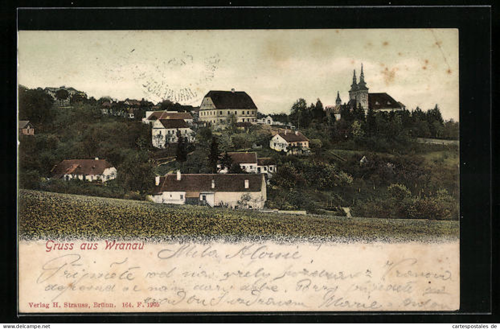 AK Wranau, Panorama Mit Kirche  - Tsjechië