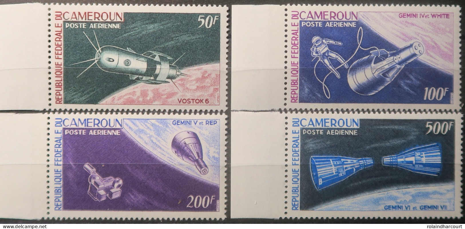 R2253/694 - CAMEROUN - 1966 - POSTE AERIENNE - SERIE COMPLETE - N°70 à 73 NEUFS** BdF - Cote (2024) : 18,00 € - Camerún (1960-...)