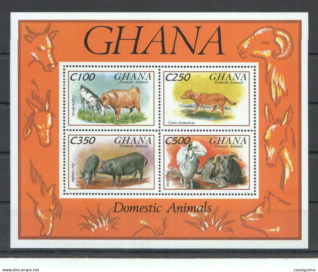 Ghana - 1993 - Domestic Animals - Yv Bf 238 - Sonstige & Ohne Zuordnung
