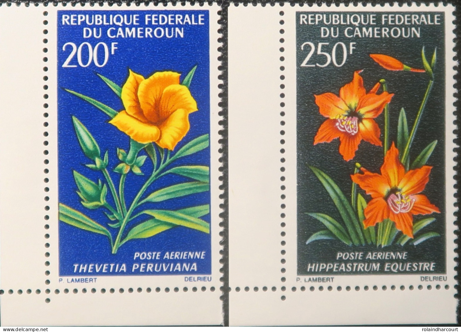 R2253/699 - CAMEROUN - 1967 - POSTE AERIENNE - Fleurs - N°99 à 100 NEUFS** CdF - Kamerun (1960-...)