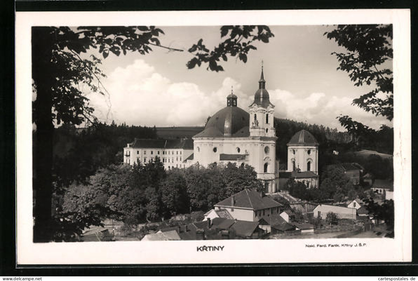 AK Krtiny, Blick Zur Kirche  - Tchéquie