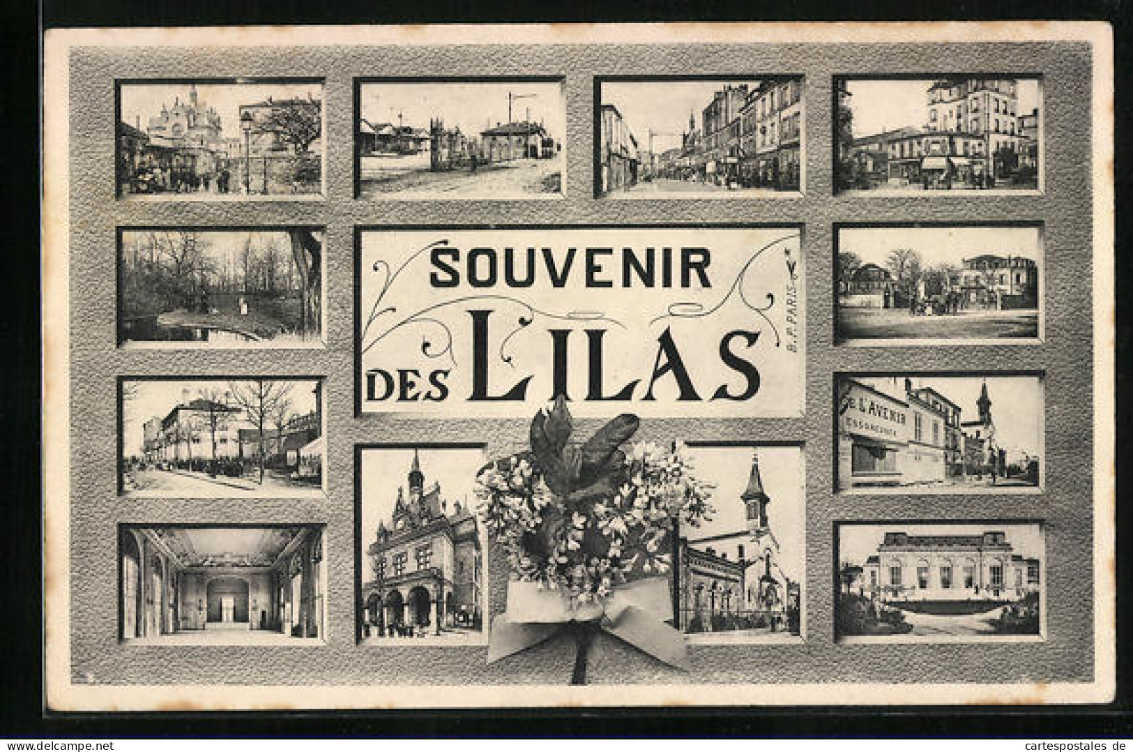 CPA Les Lilas, Une Rue, L`Eglise, La Gare  - Les Lilas