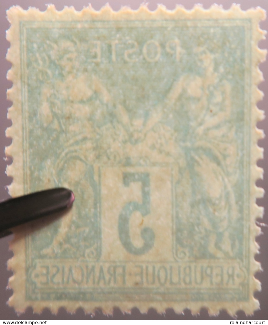 R1311/3013 - FRANCE - SAGE TYPE II N°75f Vert Sur Verdâtre NEUF** - LUXE - TRES BON CENTRAGE - 1876-1898 Sage (Tipo II)