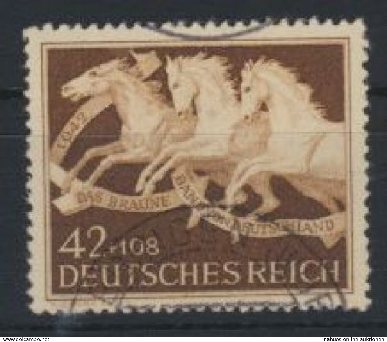 Deutsches Reich 815 Tiere Pferde Braunes Band Sauber Gestempelt Kat.-Wert 7,00 - Briefe U. Dokumente