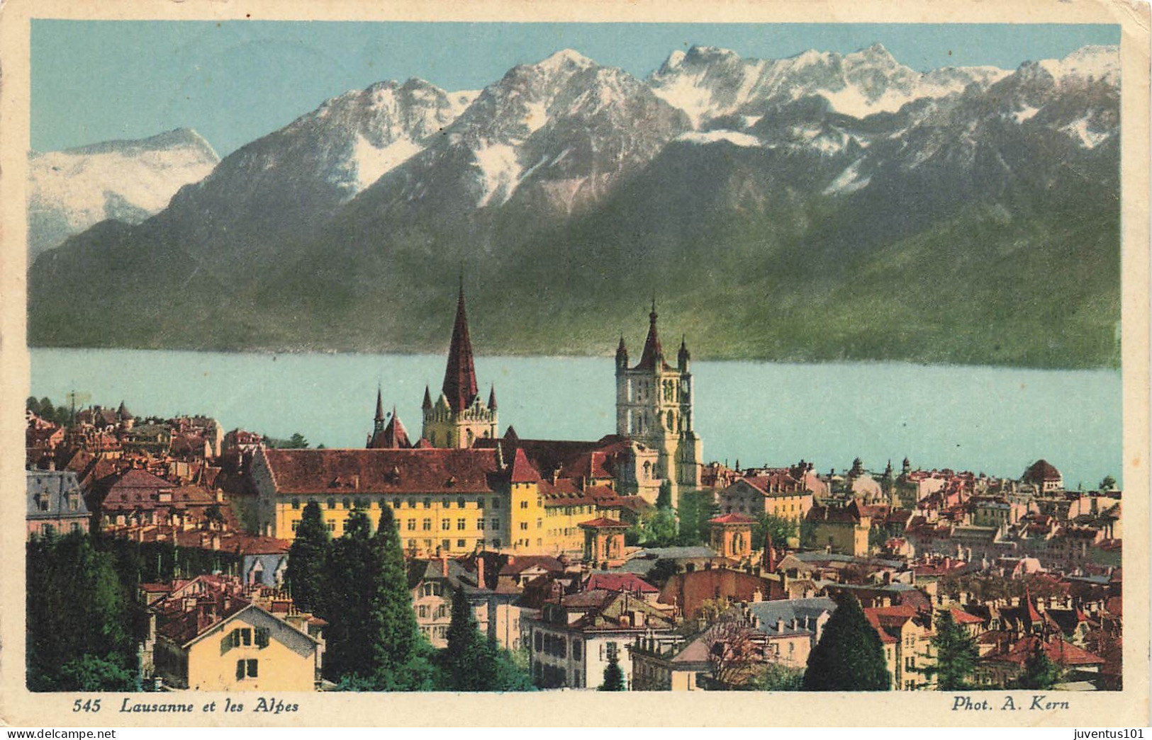 CPSM Lausanne Et Les Alpes-Timbre      L2865 - Lausanne