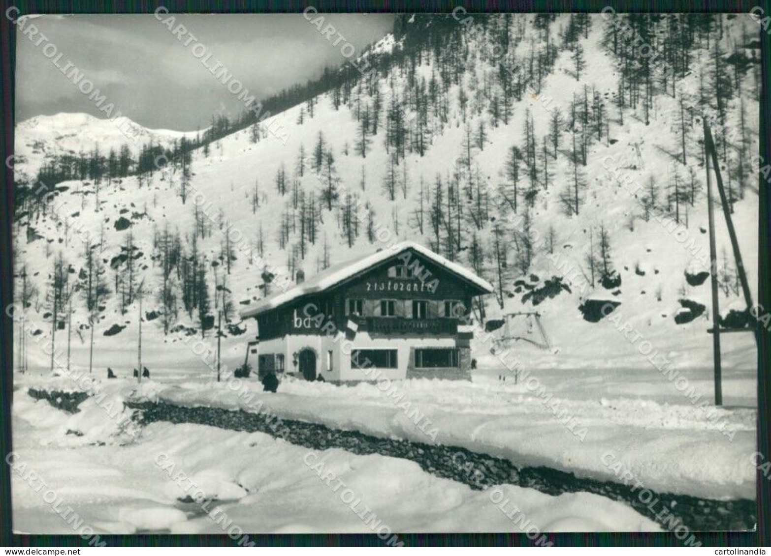 Aosta Gressoney La Trinitè Nevicata Foto FG Cartolina ZK6664 - Aosta