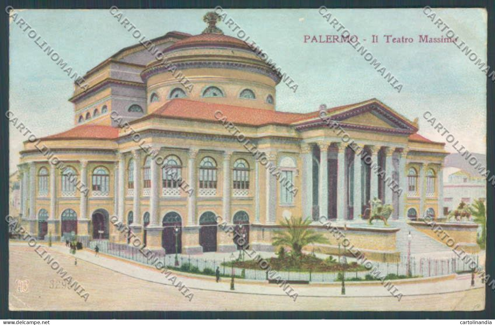 Palermo Città Teatro Massimo PIEGHINE Cartolina ZT7498 - Palermo