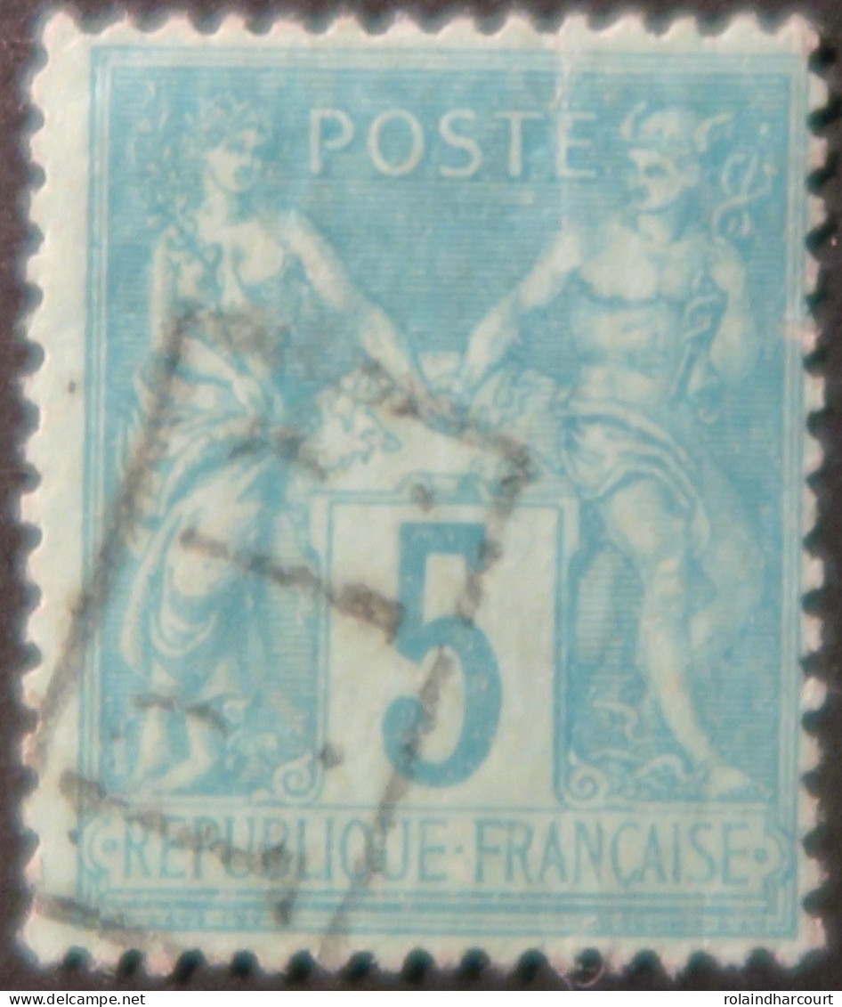 R1311/3017 - FRANCE - SAGE TYPE II N°75 OBLITERATION DU JOUR DE L'AN - PP Dans Un Rectangle - 1876-1898 Sage (Type II)